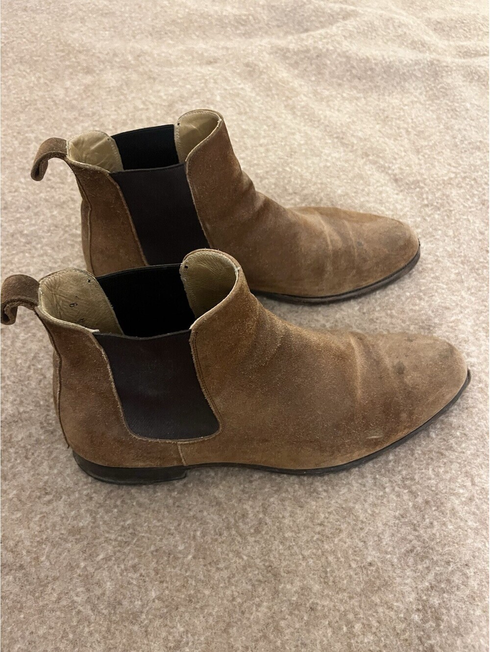 TAFT Suede Tan Chelsea Boots Mens Size US 9